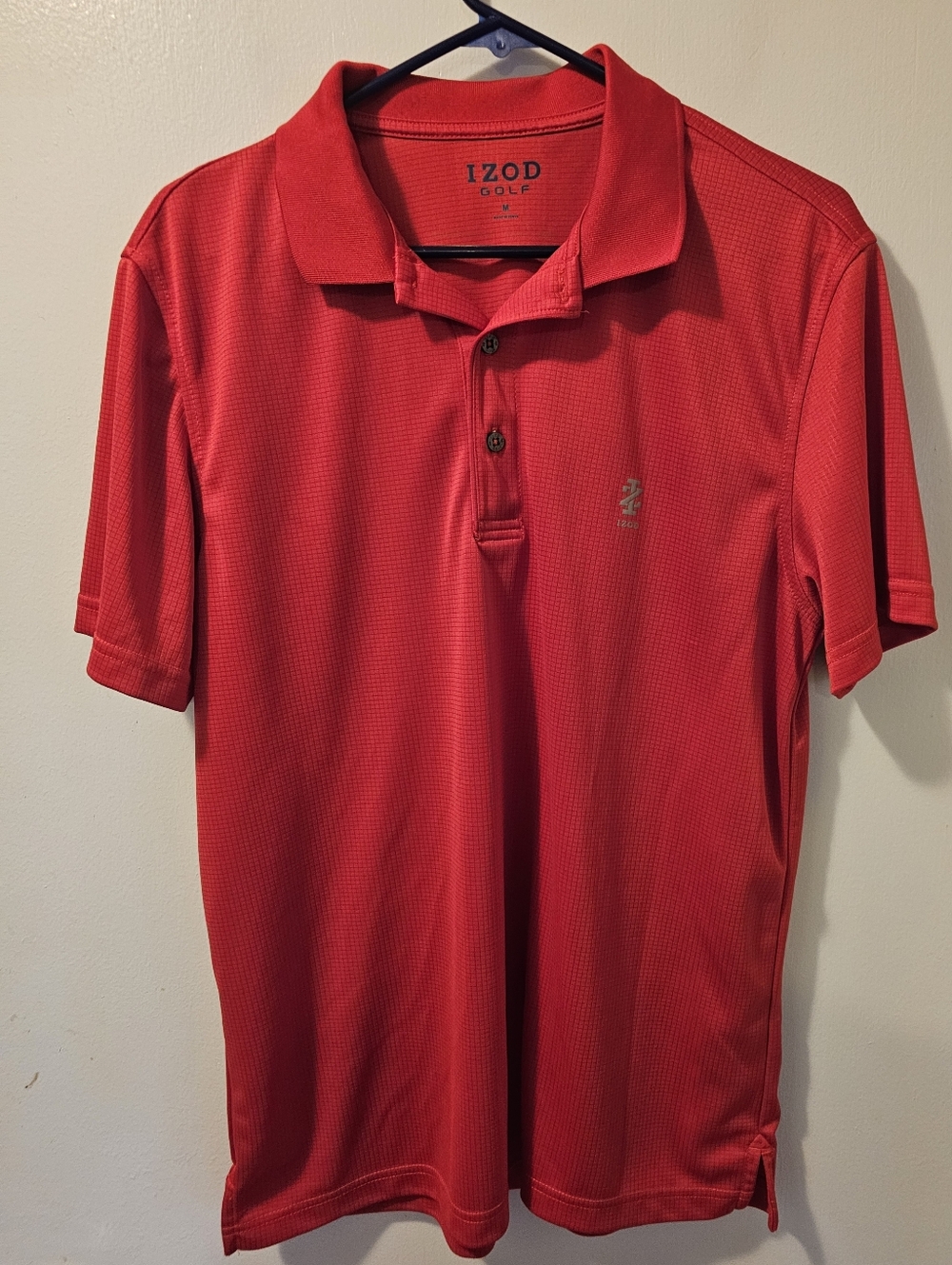 Izod‎ Golf Red Polo Shirt Shortsleeve Men's Size Medium